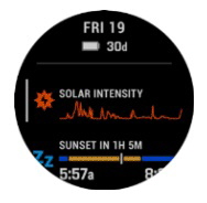 Garmin Fenix 7 Solar intensity