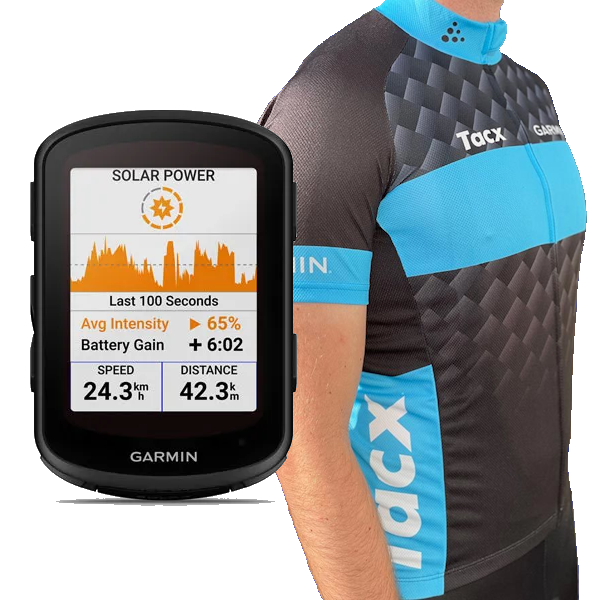 Garmin Edge 840 Solar incl. wielershirt maat XL