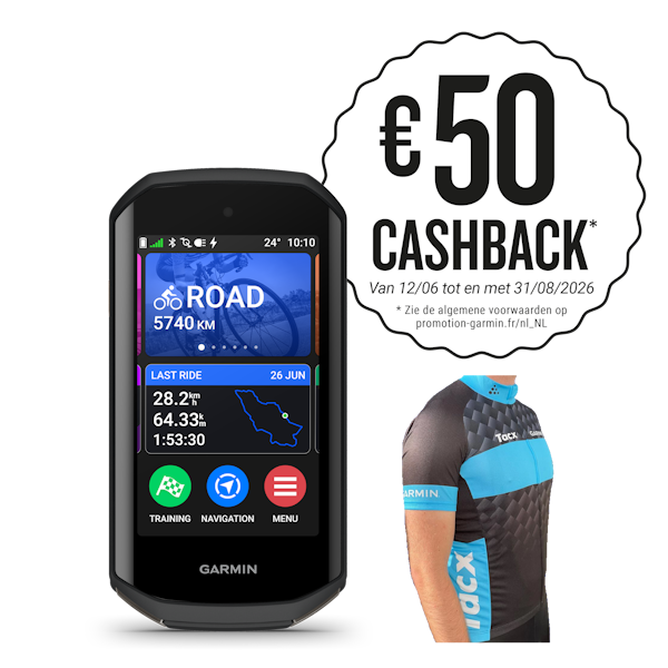 Garmin Edge 1050 incl. wielershirt maat 3XL