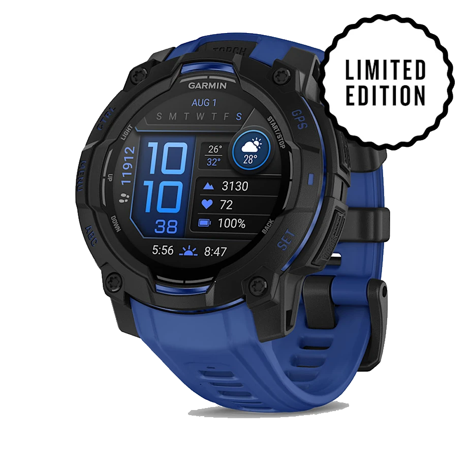 Garmin Instinct 3 45mm AMOLED zwart - bolt blue