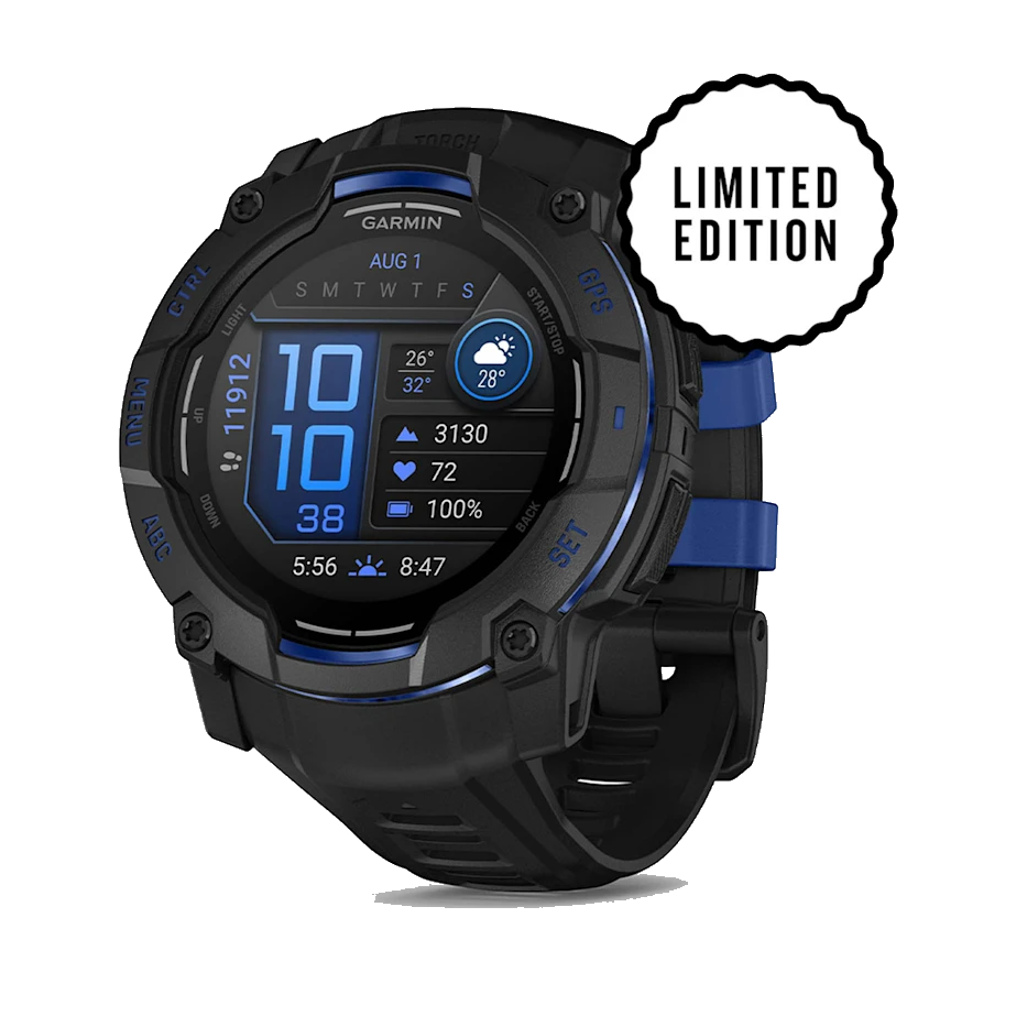 Garmin Instinct 3 50mm AMOLED zwart bolt blue