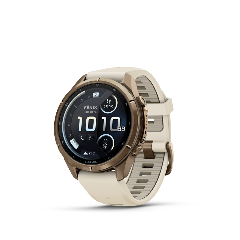 Garmin Fenix 9 Pro 43mm AMOLED inReach goud creme