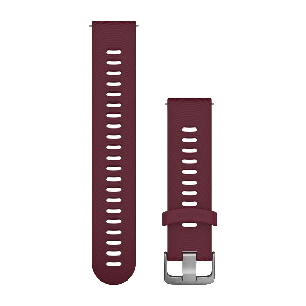 Polsband met snelsluiting cerise siliconen met RVS gesp