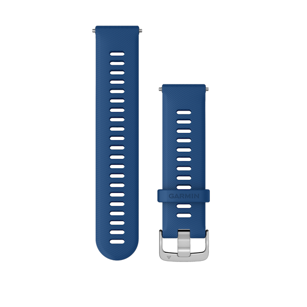 Bandjes met snelsluiting (22 mm) Tidal blue met zilverkleurige gesp