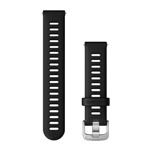 Bandjes met snelsluiting (18 mm) Zwart met zilverkleurige gesp