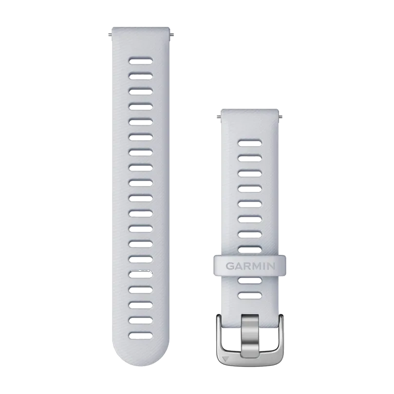 Bandjes met snelsluiting (18 mm)  whitestone met zilverkleurige gesp