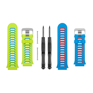Extra polsbandjes blauw-rood en groen-blauw Forerunner 920XT
