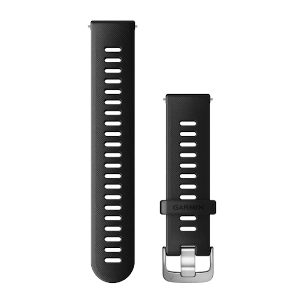 Bandjes met snelsluiting (20 mm) Zwart RVS gesp