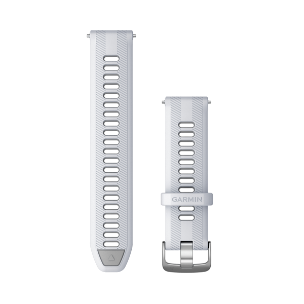 Forerunner polsbanden (22 mm) Whitestone/Powder Grey met zilverkleurige gesp