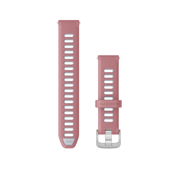 Bandjes met snelsluiting (18 mm) Roze/Whitestone met zilverkleurige gesp