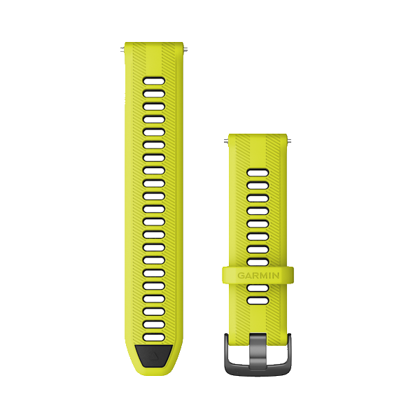 Forerunner polsbanden (22 mm) Amp Yellow/Zwart met Slate gesp