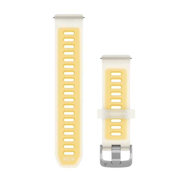 Bandjes met snelsluiting (20 mm) Transparant bone/mango met zilverkleurige gesp