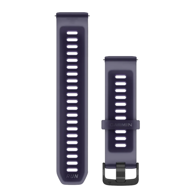 Bandjes met snelsluiting (22 mm) Transparant imperial purple/indigo met slate gesp