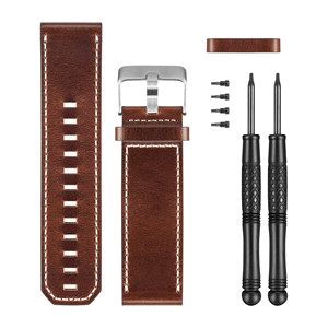 Leren polsband bruin Fenix 3 / Tactix Bravo