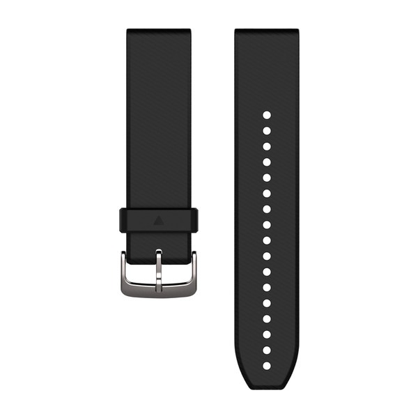 QuickFit 22mm polsband Zwart/Silver siliconen