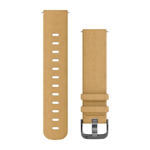 Polsband met snelsluiting geelbruin suede