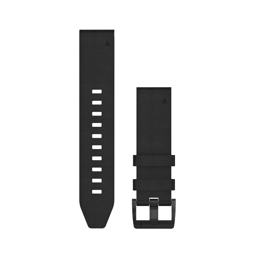 QuickFit 22mm polsband Zwart leer