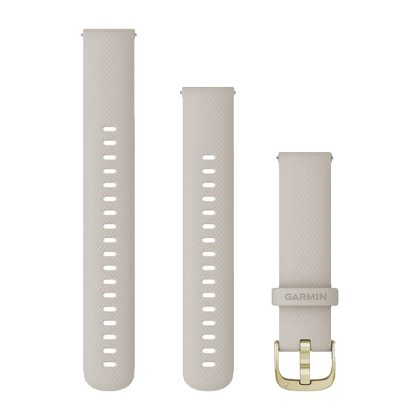 Bandjes met snelsluiting (18 mm) Light sand met light gold gesp