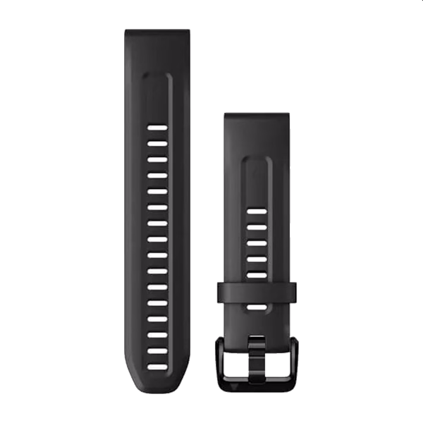 QuickFit 20mm polsband Zwart siliconen