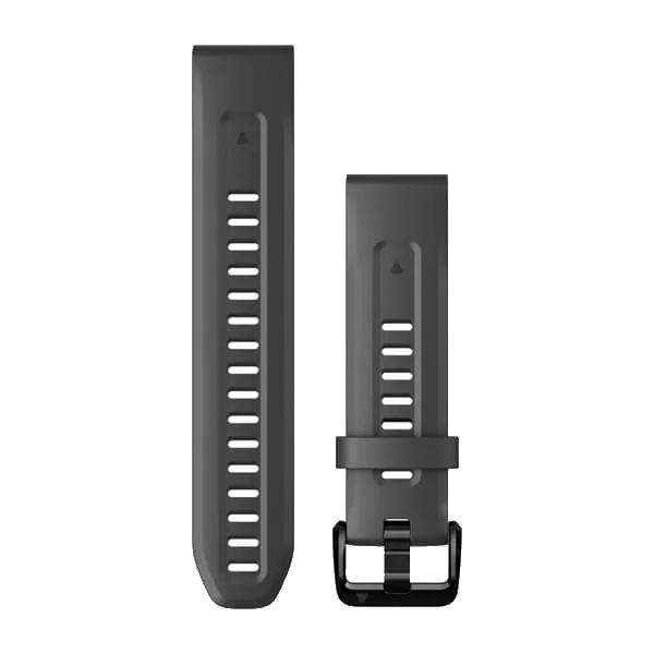QuickFit 20mm polsband Graphite siliconen