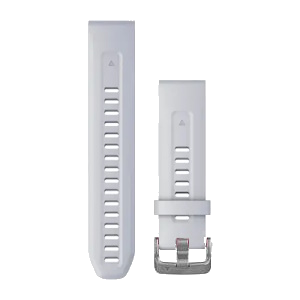 Quickfit 20 polsband whitestone siliconen met zilveren hardware