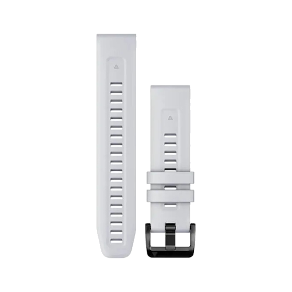 Quickfit 22 polsband whitestone siliconen met zwarte hardware