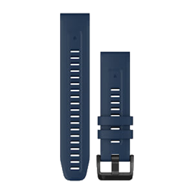 QuickFit 22mm polsband Captain blue met zwarte roestvrijstalen gesp