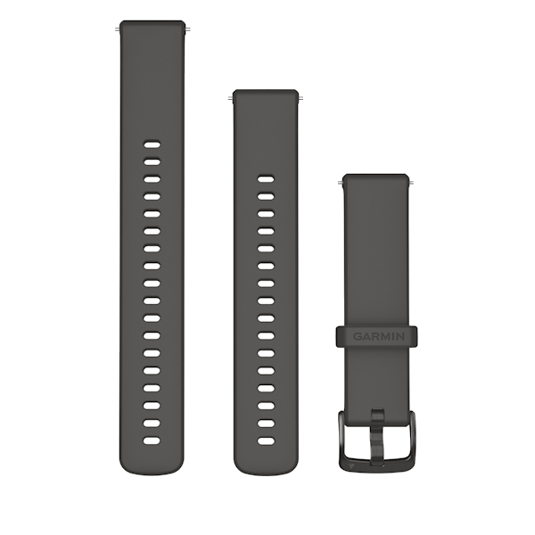 Bandjes met snelsluiting (18 mm) Pebble Grey met slate gesp