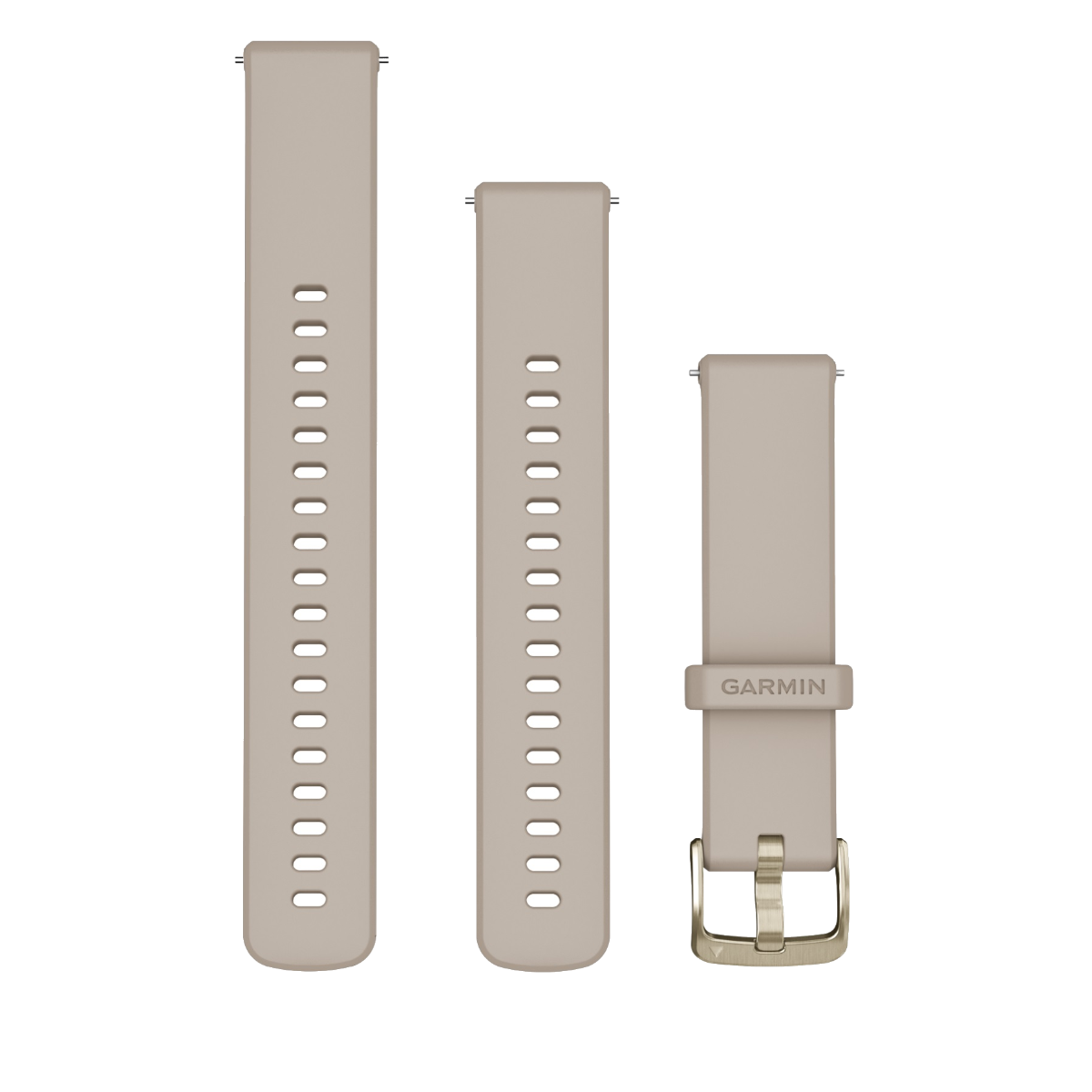 Bandjes met snelsluiting (18mm) French grey met Soft Gold gesp