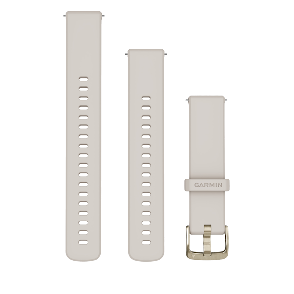 Bandjes met snelsluiting (18 mm) Ivoorwit met Soft Gold gesp