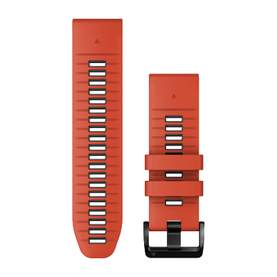 QuickFit 26mm polsband Flame Red/Graphite siliconen