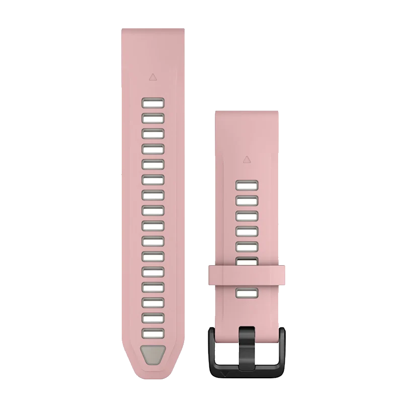 QuickFit 20mm polsband Dust Rose/Fog Gray Silicone