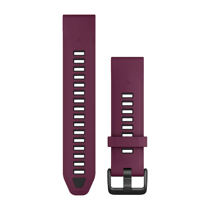 QuickFit 20mm polsband Merlot/Graphite Silicone