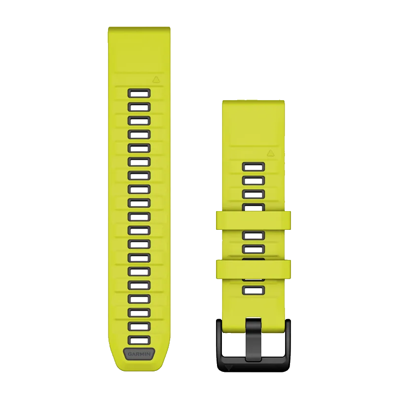 QuickFit 22mm polsband Amp Yellow/Graphite Silicone
