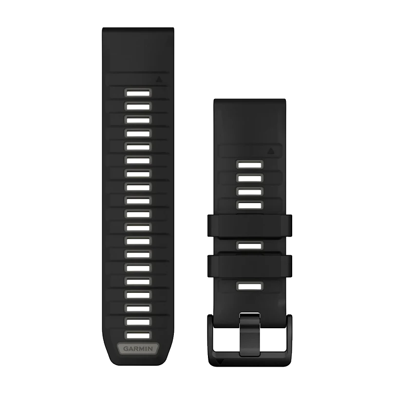 QuickFit 26mm polsband Black/Pebble Gray Silicone