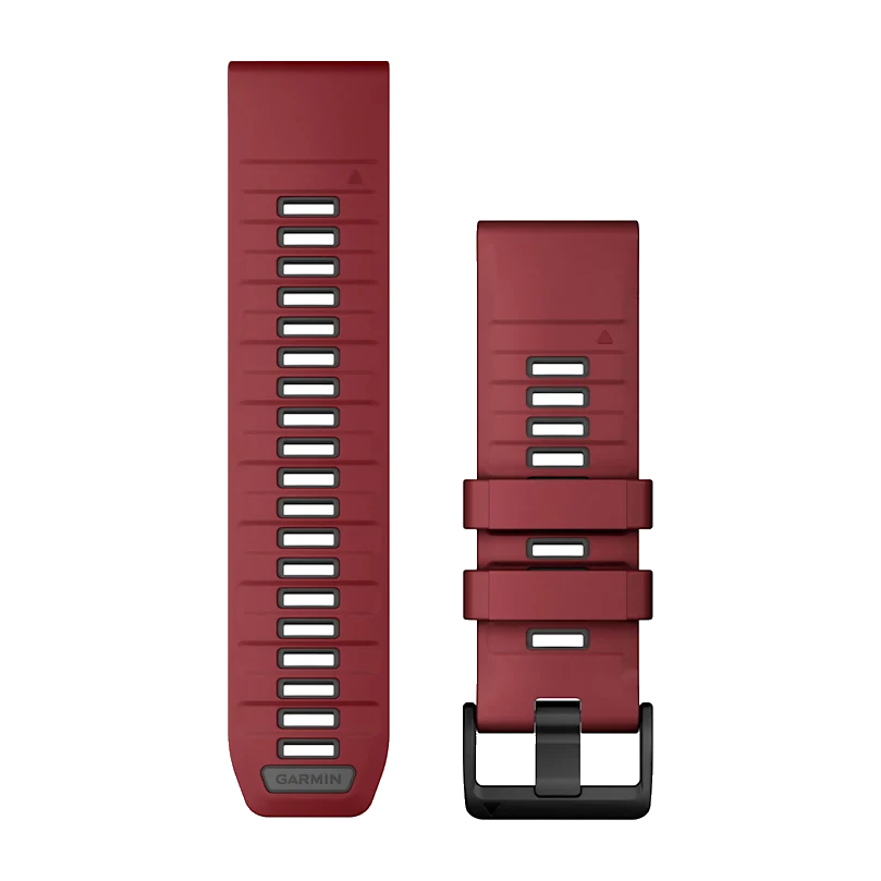 QuickFit 26mm polsband Marsala/Graphite Silicone
