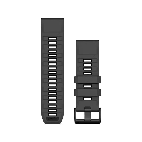 QuickFit 26mm polsband Graphite/zwart siliconen