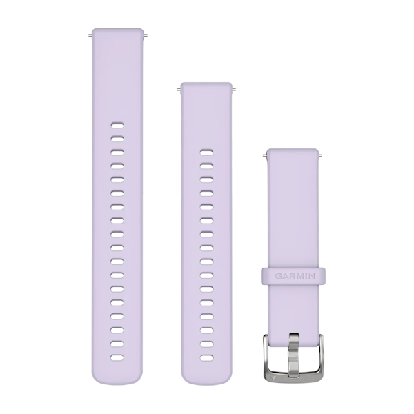 Bandjes met snelsluiting (18 mm) Periwinkle siliconen met zilverkleurige gesp