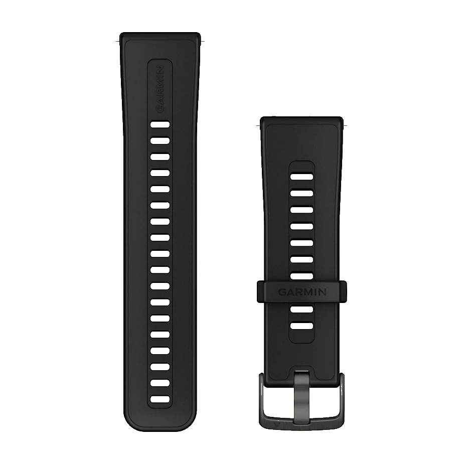 Bandjes met snelsluiting (24 mm) Zwart siliconen