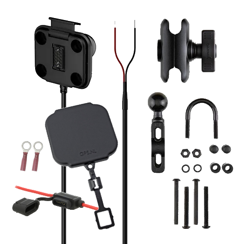 Motorfiets montageset Zumo XT2 gemonteerd met afdekkap