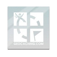 Geocaching raam sticker (buitenkant) 12,5 x 12,5 cm
