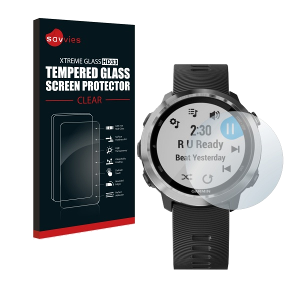 Savvies Xtreme Glass HD33 pantserglas 34mm voor Forerunner 645 (Music)