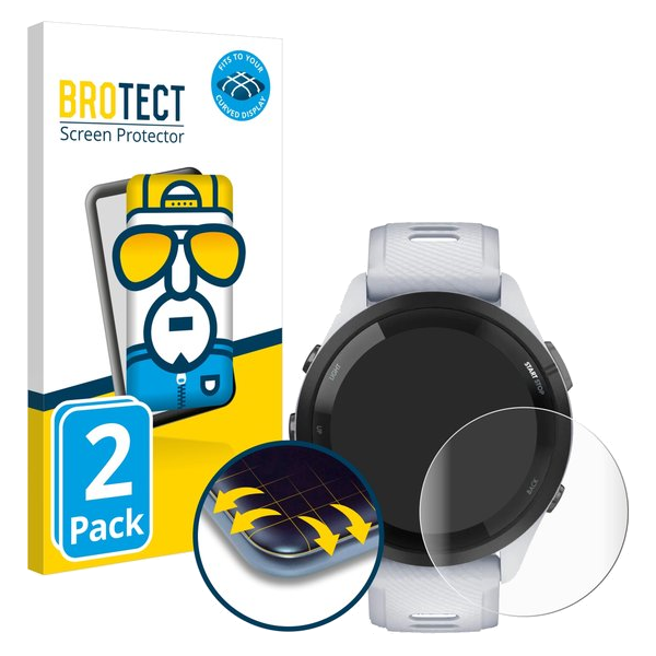 Brotect Flex Full-Cover beschermfolie voor Garmin Forerunner 265 (46mm) 2 stuks
