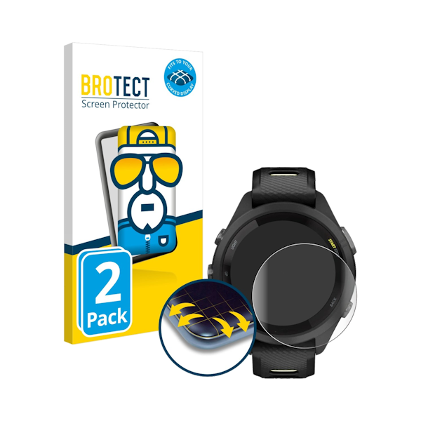 Brotect Flex Full-Cover beschermfolie voor Garmin Forerunner 265S (42mm) 2 stuks