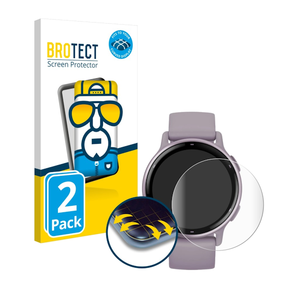 Brotect Flex Full-Cover beschermfolie voor Garmin Vivoactive 5/6 (2 stuks)