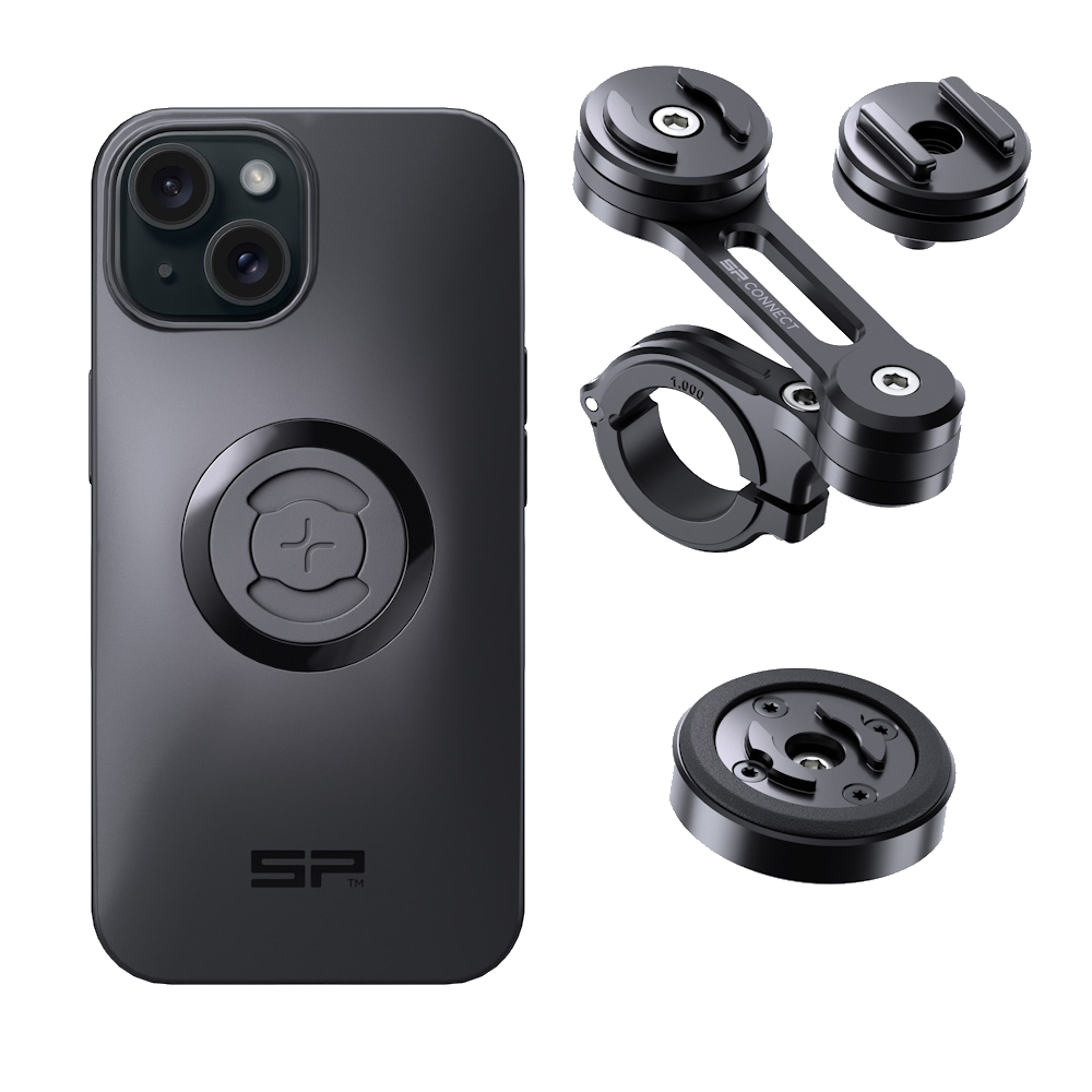 SP Connect Phone Case Apple iPhone 15 Pro inclusief Moto Mount Pro en antivibratie module