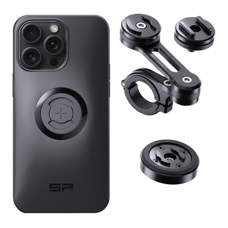 SP Connect Phone Case Apple iPhone 15 Pro Max inclusief Moto Mount Pro en antivibratie module