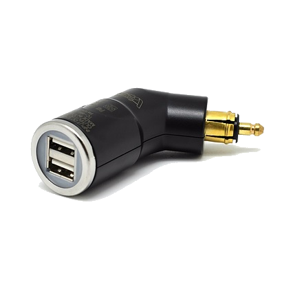 Motorvoeding USB BMW plug 3.3A schuin 