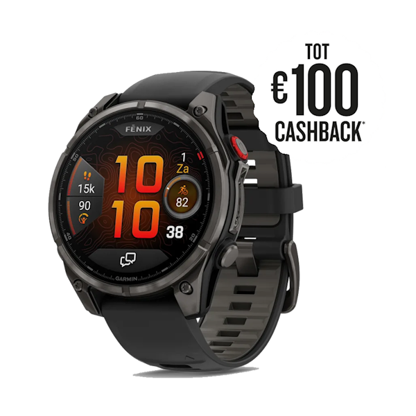 Garmin Fenix 8 Pro LTE 47mm AMOLED Sapphire carbon gray - zwart grijs