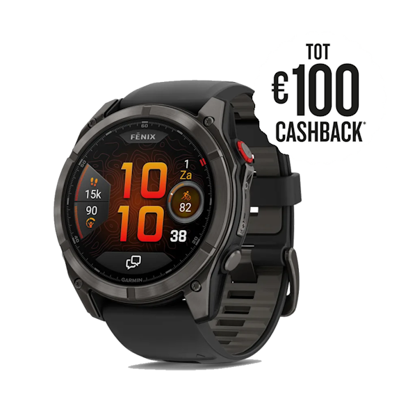 Garmin Fenix 8 Pro LTE 51mm AMOLED Sapphire carbon gray - zwart grijs